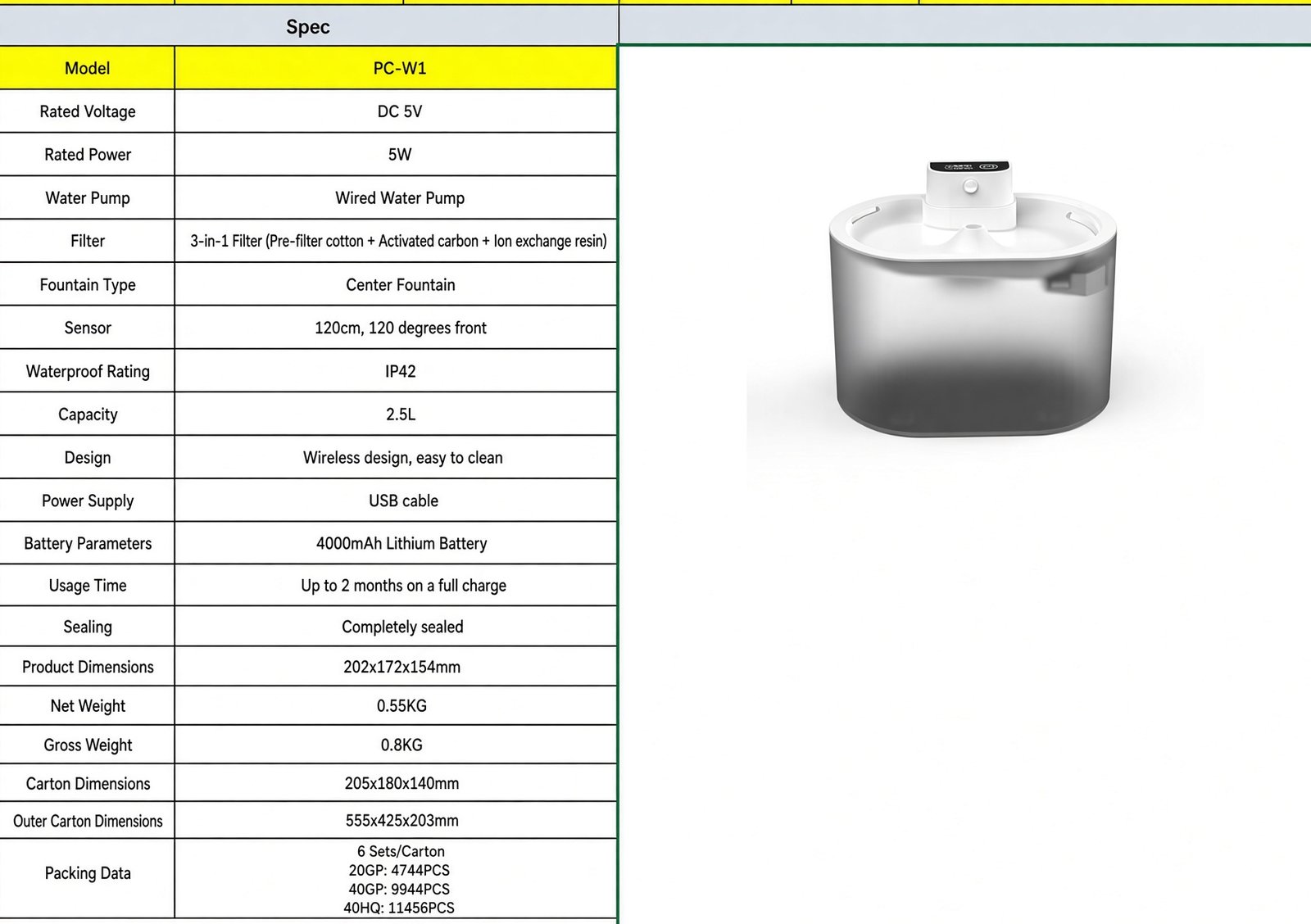 PC-W1 Sensor Pet Water Fountain - image 2