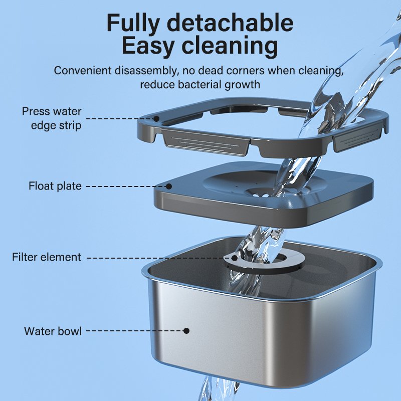 4.5L Stainless Steel Floating Water Bowl - image 4