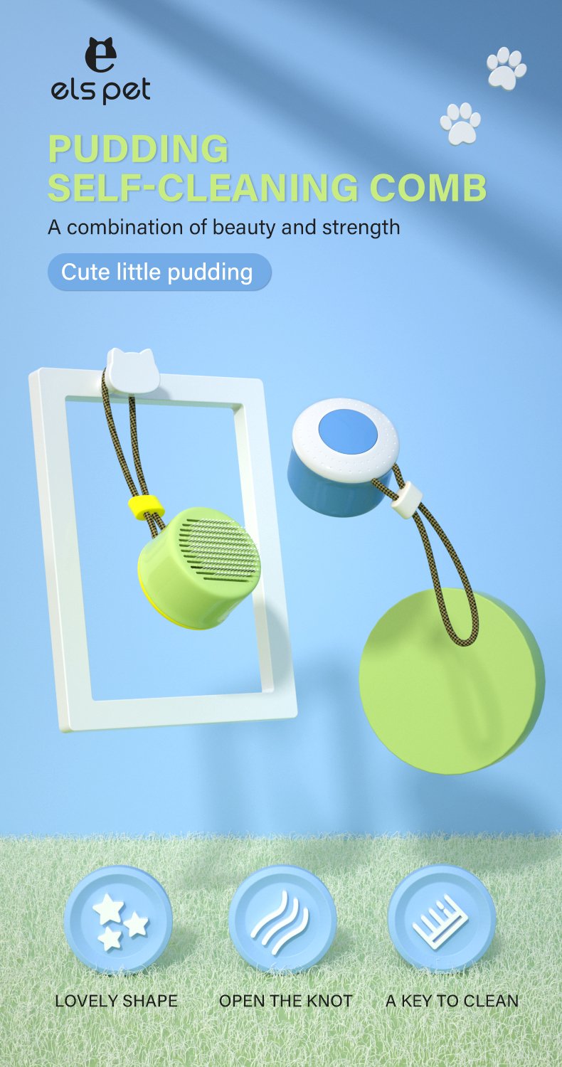 Pudding Self-Cleaning Pet Brush - image 9
